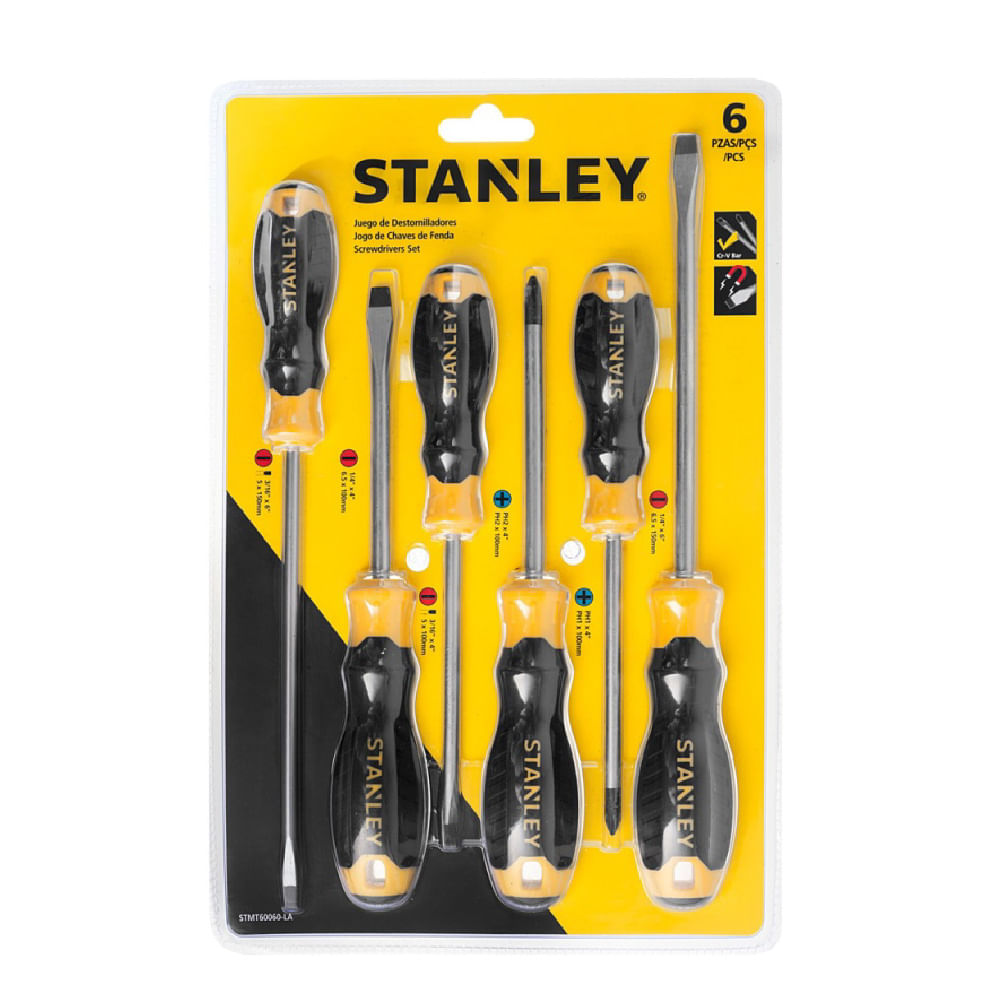 Juego de Destornilladores Stanley 6 pzas STMT 60060-LA