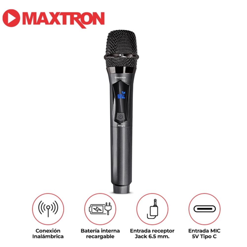 Micrófono Inalámbrico Recargable Maxtron MX 708WL Singer BT Wifi