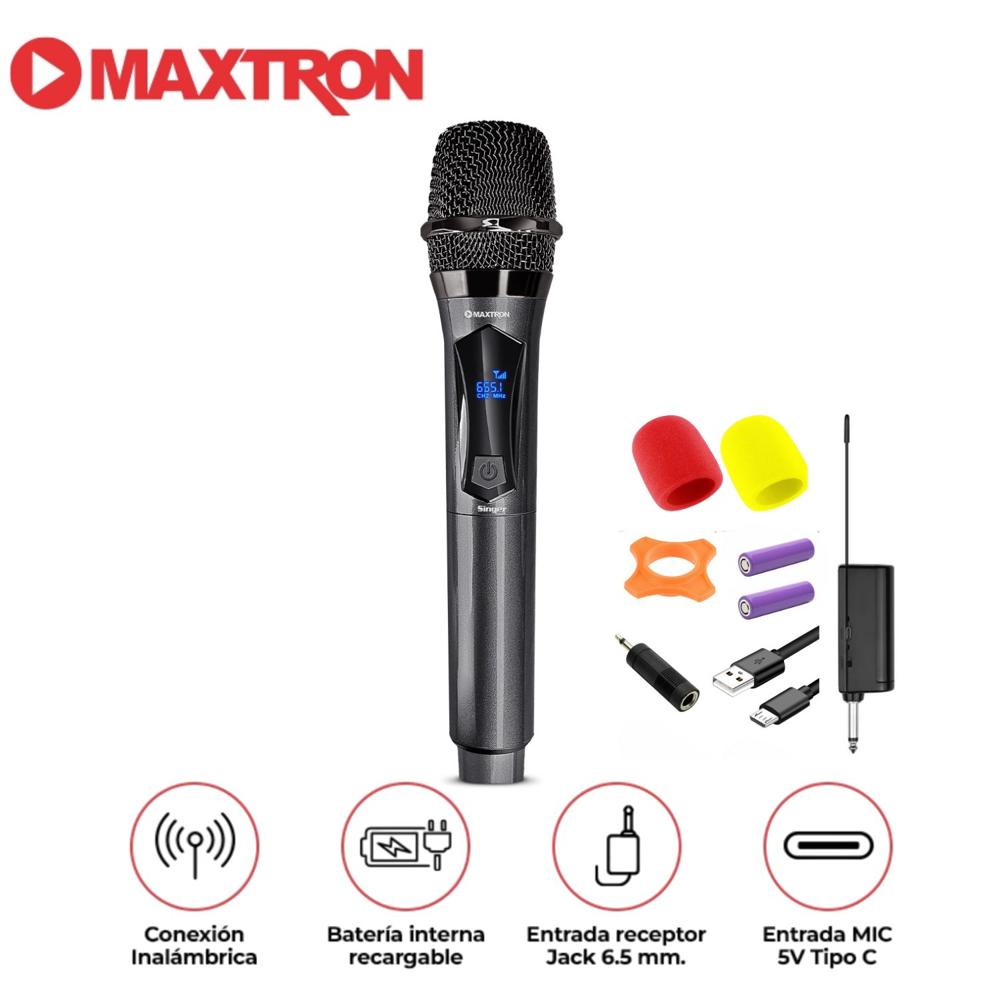 Micrófono Inalámbrico Recargable Maxtron MX 708WL Singer