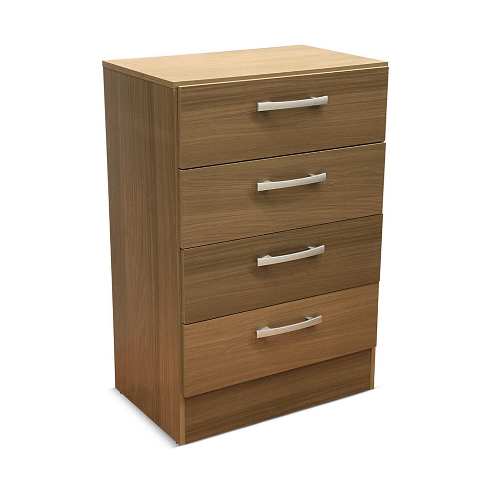 Cómoda Cali Nature Orange 4 Cajones Texturizada Marrón 61x90cm Cómoda Cali Nature Orange 4 Cajones Texturizada Marrón 61x90cm