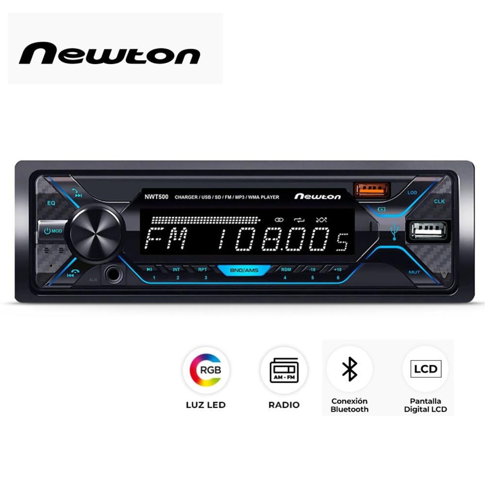Autoradio Newton MWT 500 Viper LED de 7 Colores Extraíble FM SD BT