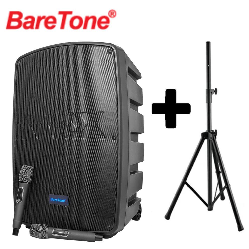 Combo Parlante Alto Rendimiento BARETONE MAX15NB 800W RMS Clase D + Soporte