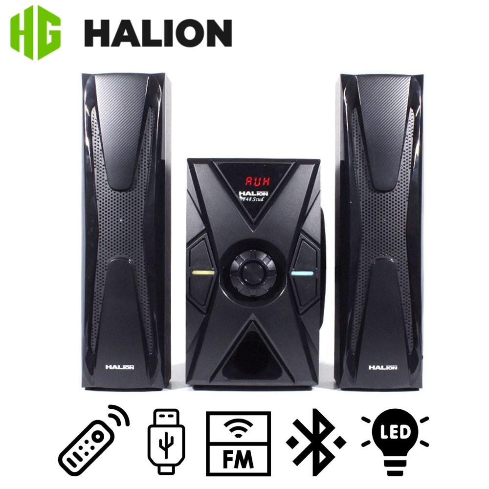 Parlante Halion HA-F48 Scud 2.1 Bluetooth con Subwoofer 5.25? y Luces LED
