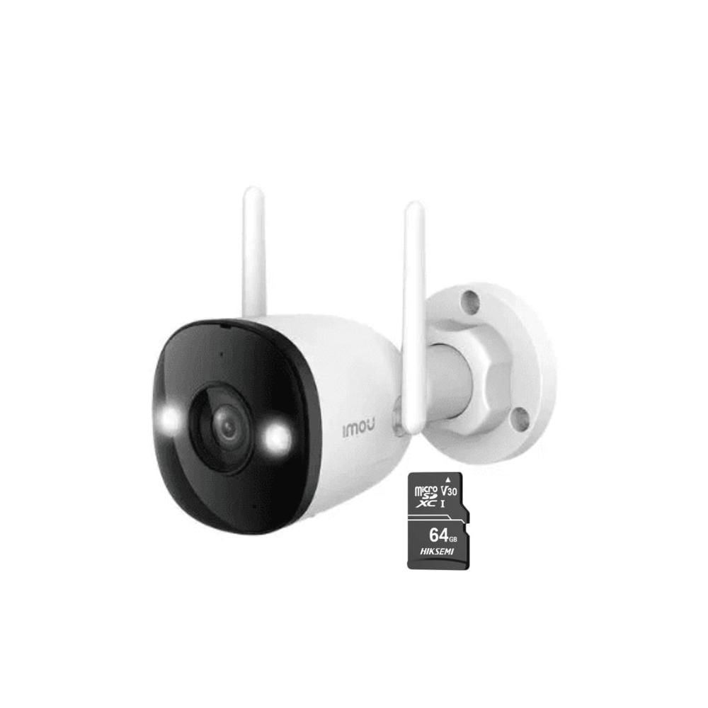 Camara de seguridad Wifi IMOU Bullet 3 2K 3MP + Micro SD 64GB Exterior Wifi Vision Nocturna Color