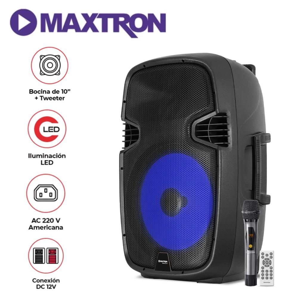 Parlante Maxtron Merkury MX 1510 USB BT TWS 01 Micrófono Conex. AC