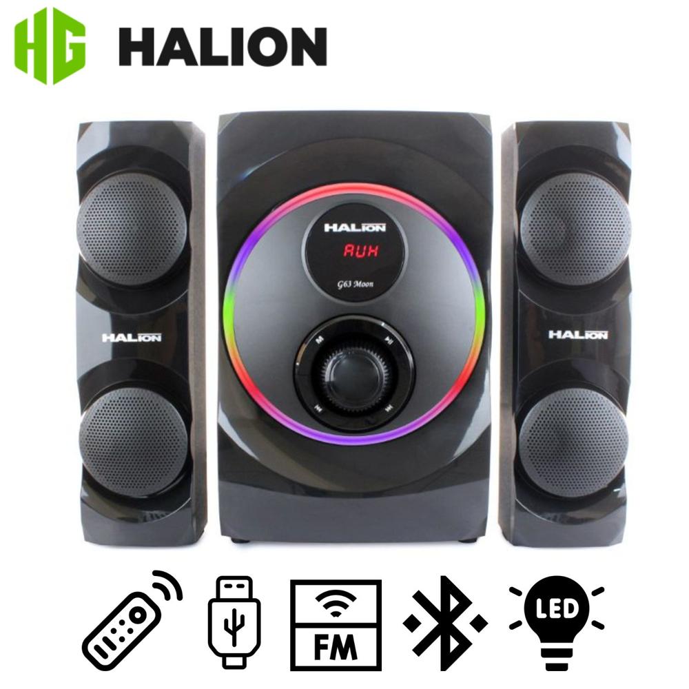 Parlante Halion HA-G63 Moon 2.1 Bluetooth con Subwoofer 6,5? y Luces RAINBOW