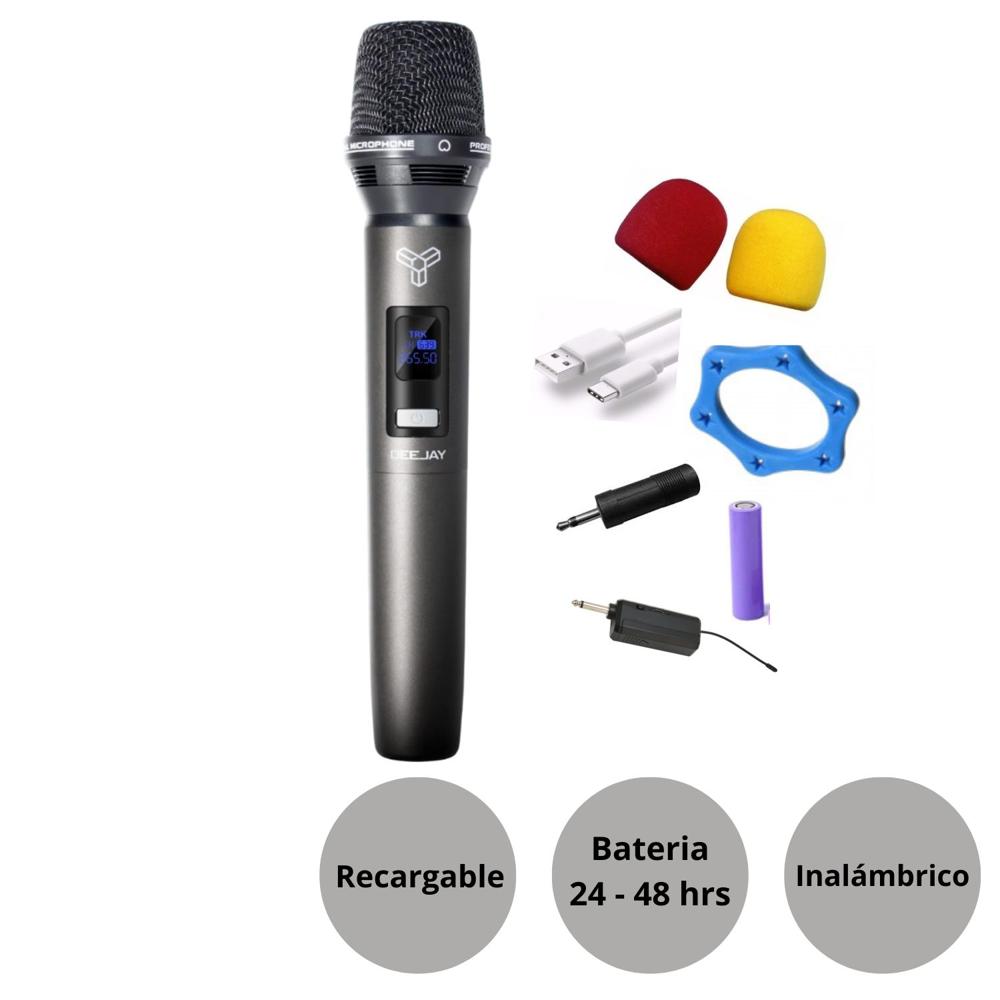 Micrófono Inalámbrico DEEJAY TRK M963 VHF Recargable duración de 24 a 48 hras