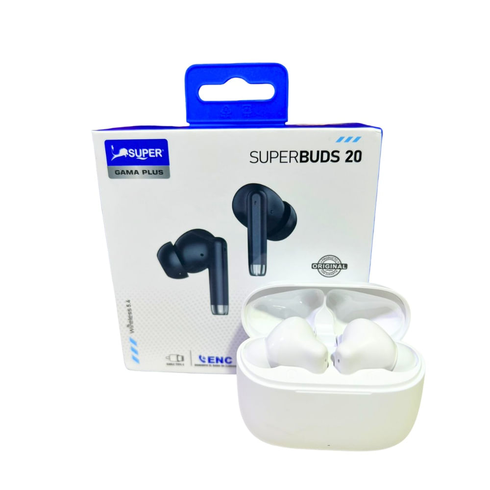 AUDIFONOS SUPERBUDS 20 WIRELESS 5.4 Blanco