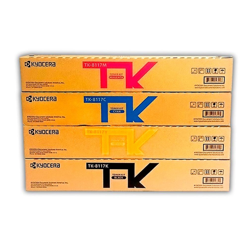 Toner Kyocera TK-8117 Negro, Cian, Magenta, Amarillo