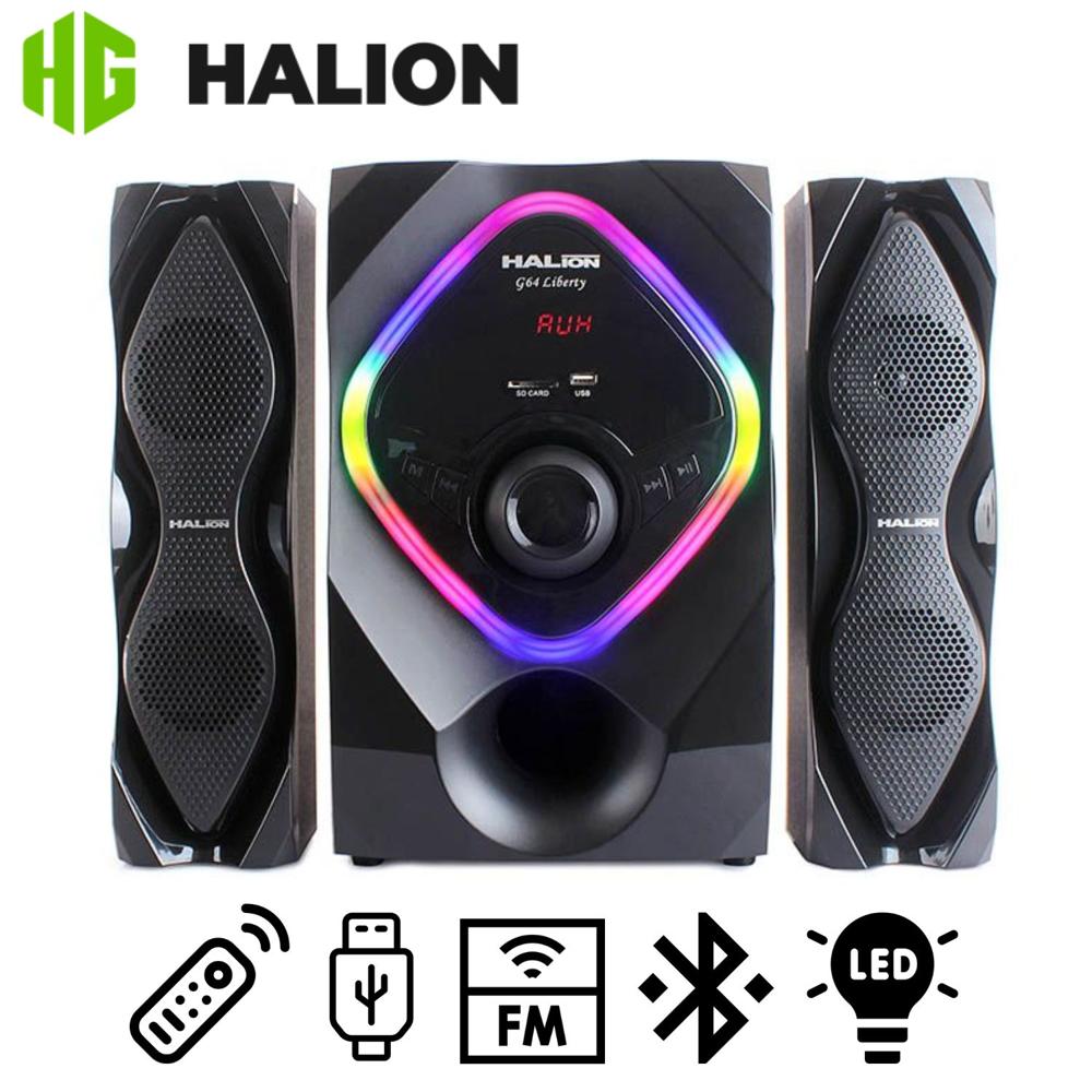 Parlante Halion HA-G64 Liberty 2.1 Bluetooth con Subwoofer 6,5? y Luces Led