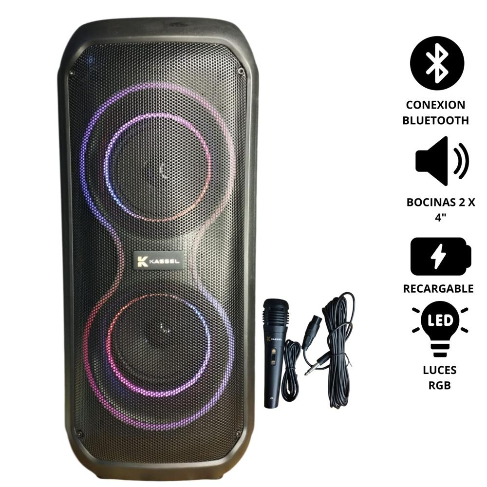 Parlante Portátil KASSEL K2410 USB BT TWS MICROFONO RGB