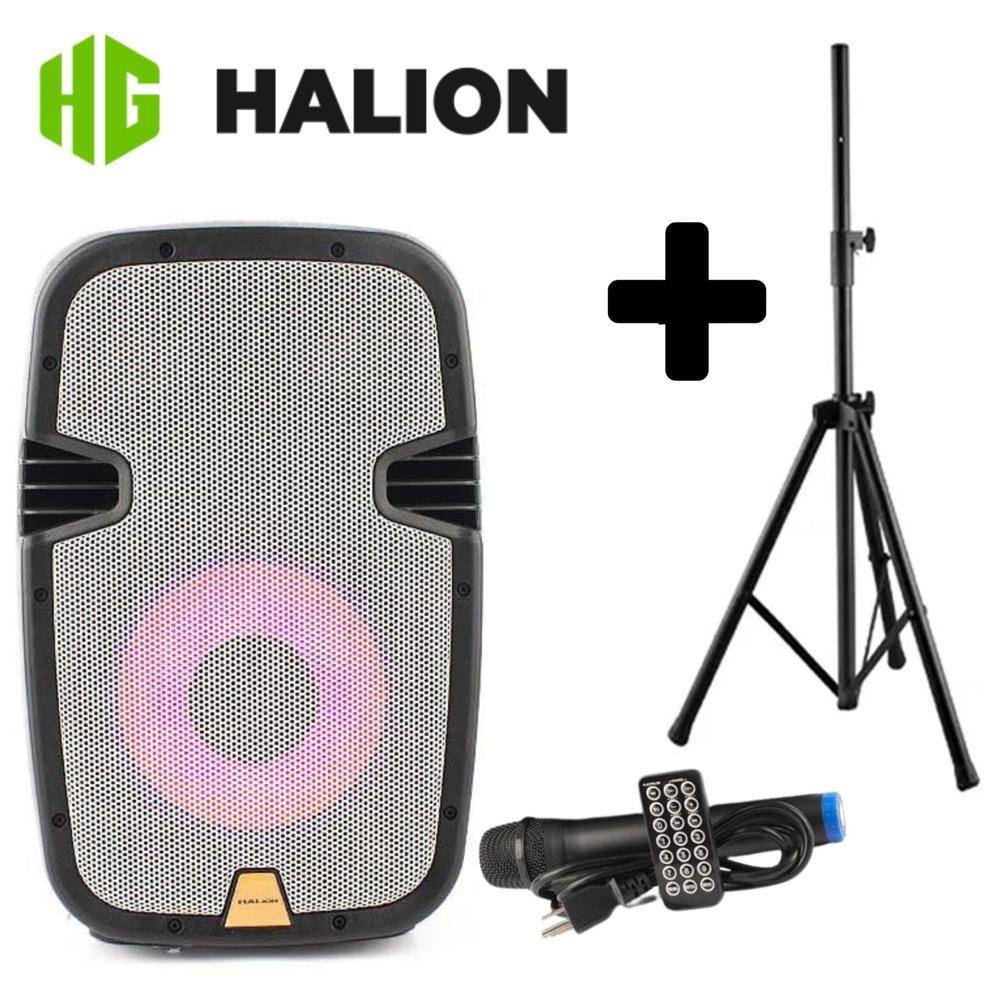 Parlante Portátil Halion PHA10MB 1000W USB BT + Soporte