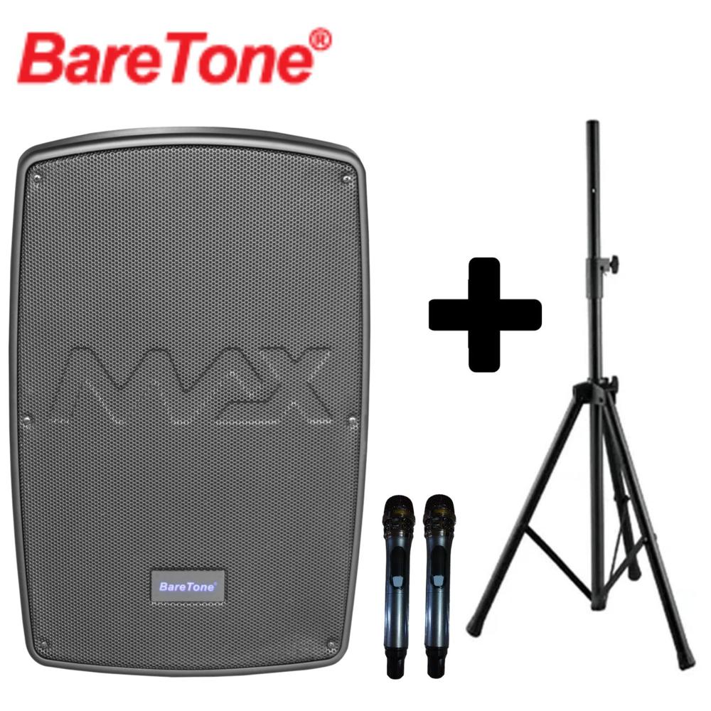 Combo Parlante Alto Rendimiento BARETONE MAX10NB 300W RMS Clase D + Soporte