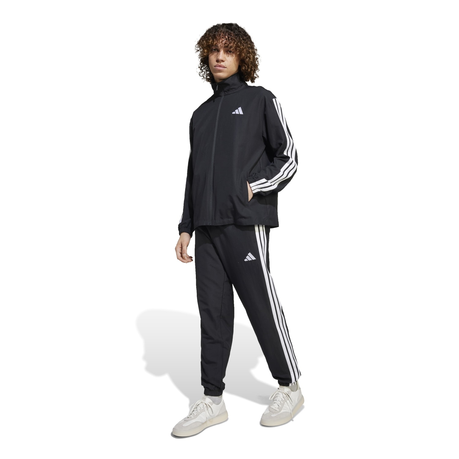 Conjunto Buzo Deportivo Adidas Hombre M 3S Wv Tt Ts Ji8849 Negro