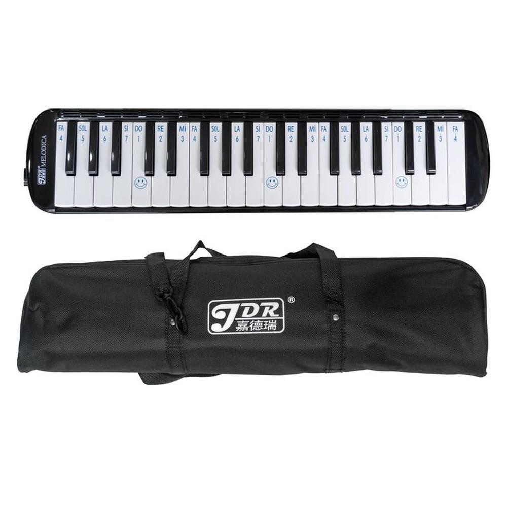 Melódica 37 teclas negra JDR MM37 BK funda.