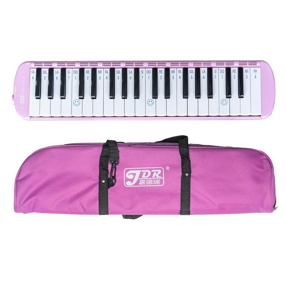 Melódica 37 teclas Rosa JDR MM37 PK funda.