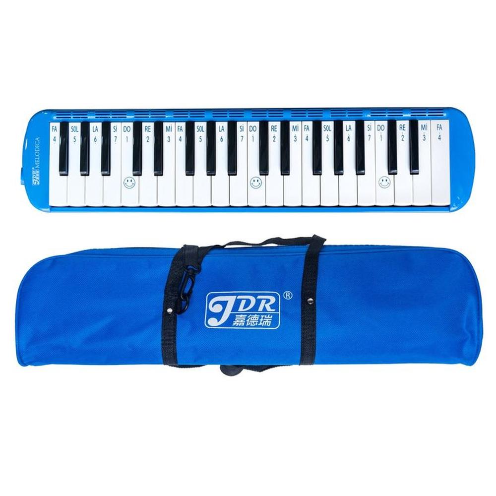 Melódica 37 teclas Azul JDR MM37 BL funda.