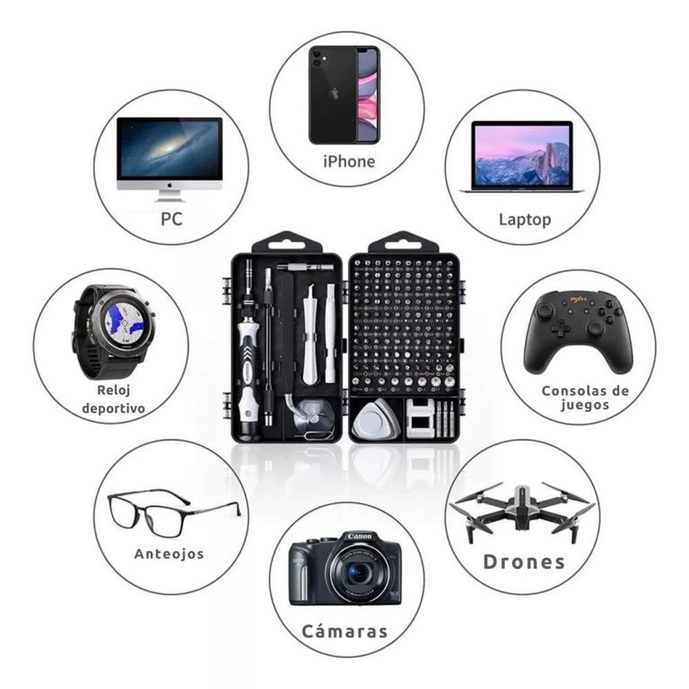 Set De 110 Destornilladores Magnéticos De Precisión Profesional