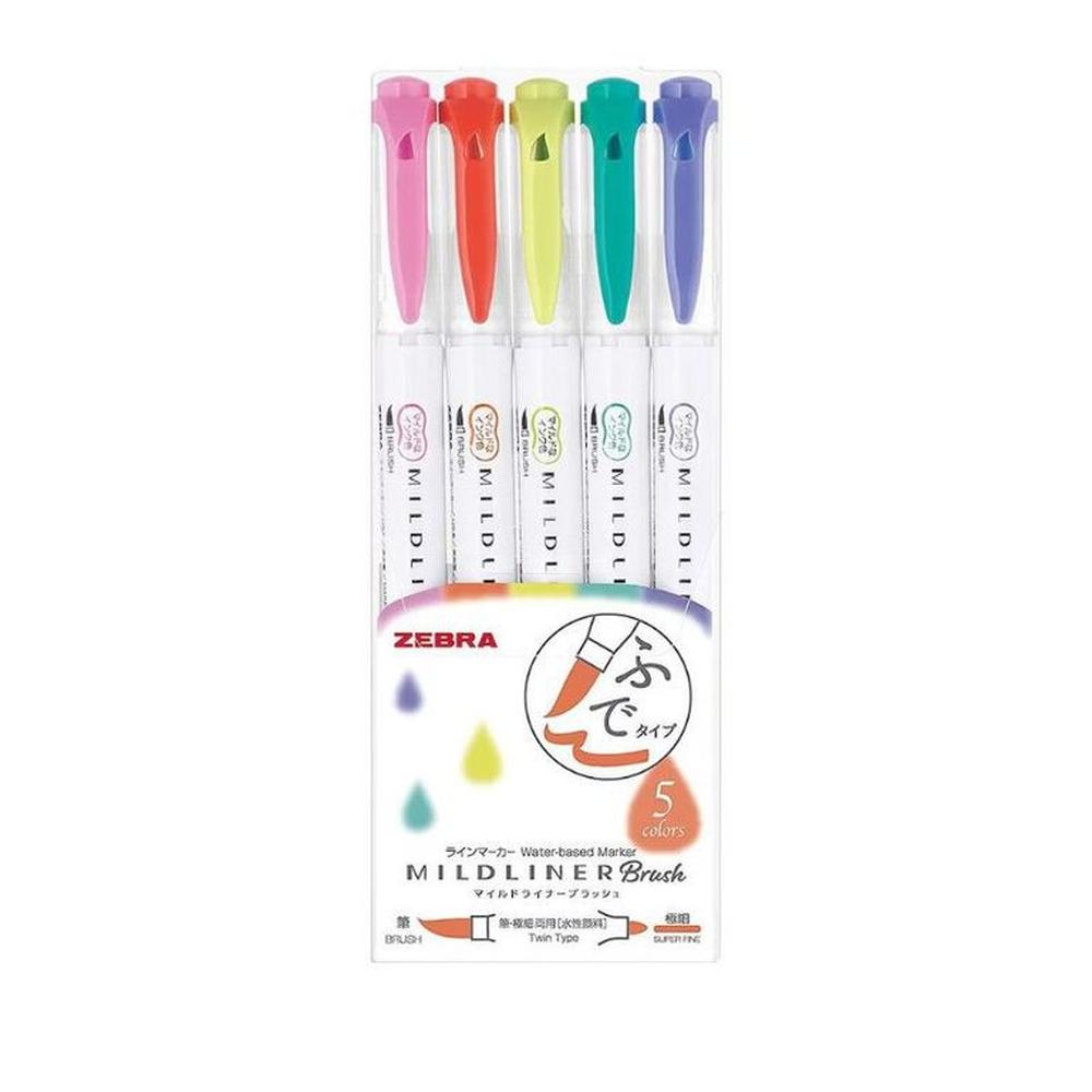 Zebra Mildliner Brush Pen - Summer set Multicolor