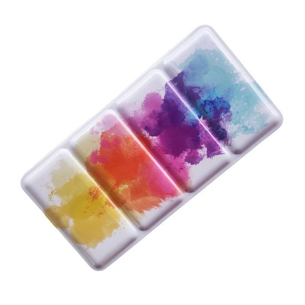 Estuche vacío para acuarelas sin soporte de metal - Grande - arcoíris Multicolor