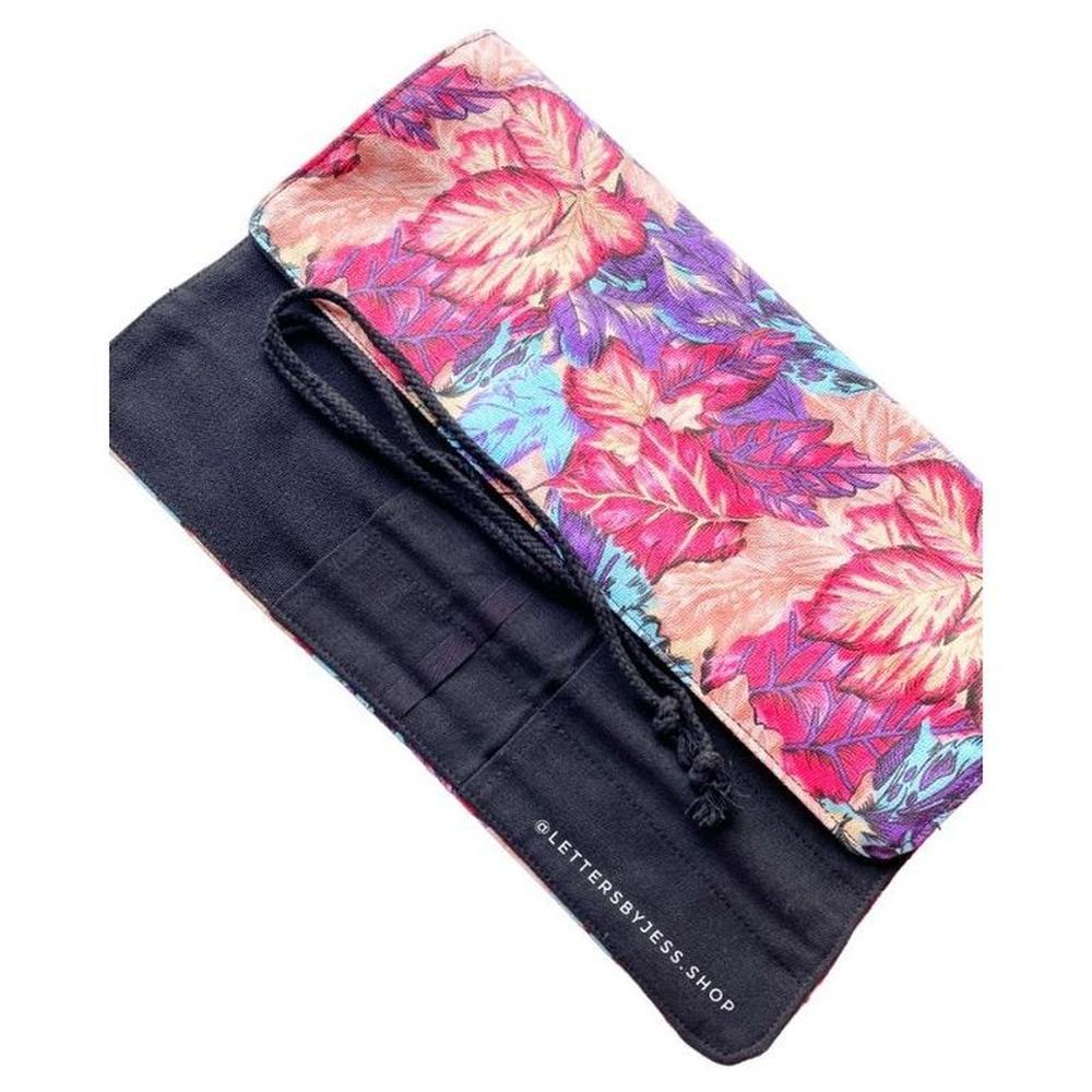 Estuche enrollable porta pinceles - jardín otoño Multicolor