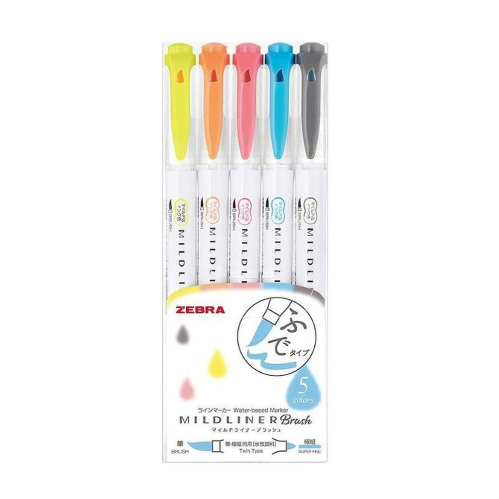 Zebra Mildliner Brush Pen - Spring set Multicolor