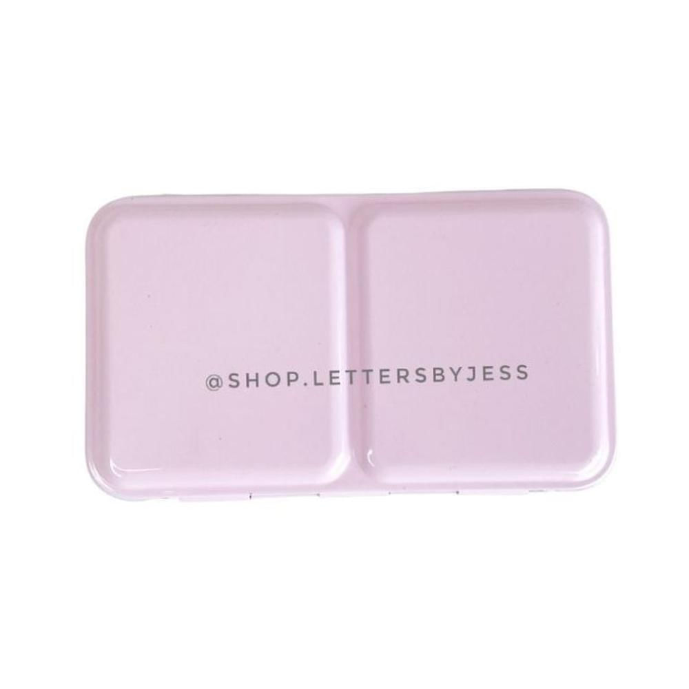 Estuche vacío para acuarelas (metal) - pequeño + 12 godets Rosa pastel Multicolor