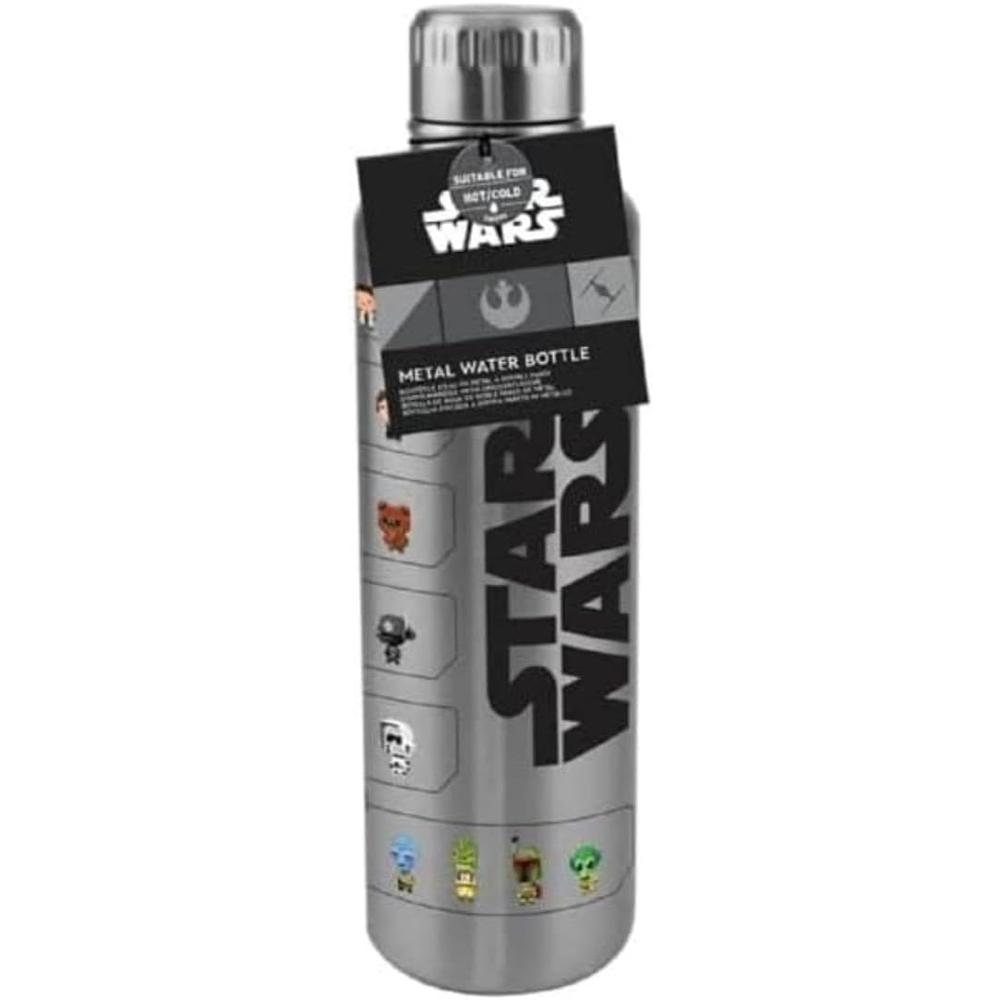 Paladone Star Wars, botella metálica decorativa con licencia oficial 16 oz / 473 ml