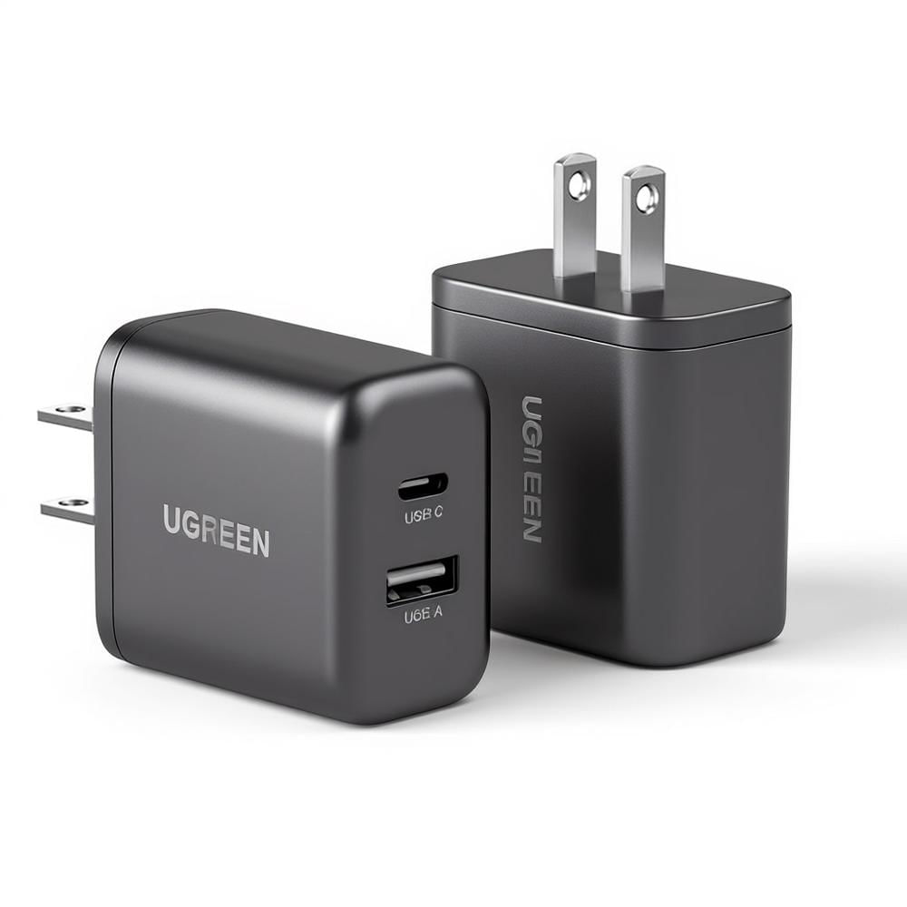 Ugreen X227 Cargador De Pared Usb-c Y Usb-a Carga Rapida 20w