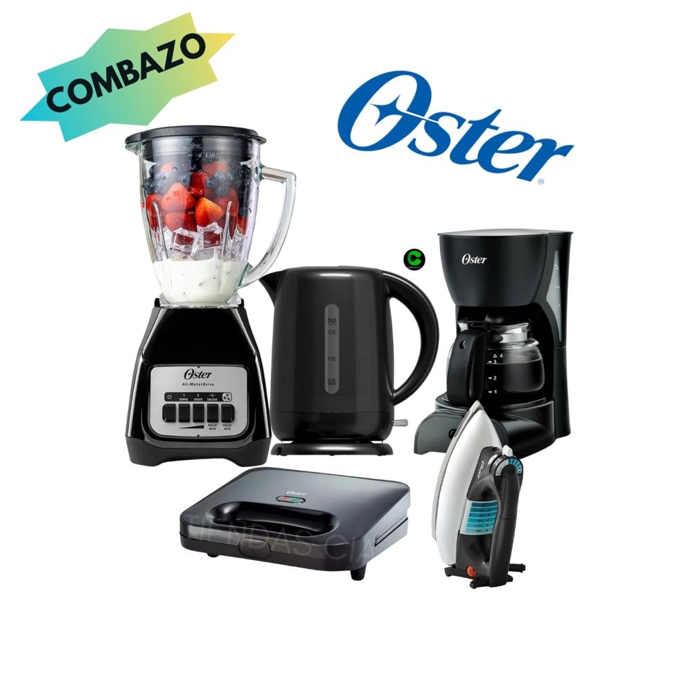 Combo Oster Licuadora + Hervidor + Sandwichera + Cafetera Y Plancha