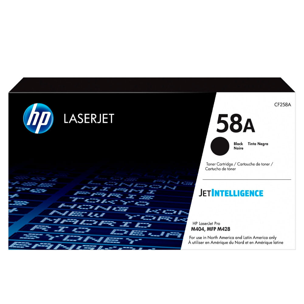 Tóner HP CF258A 58A Negro Original  Compatible con impresoras HP LaserJet Pro M404  MFP M428