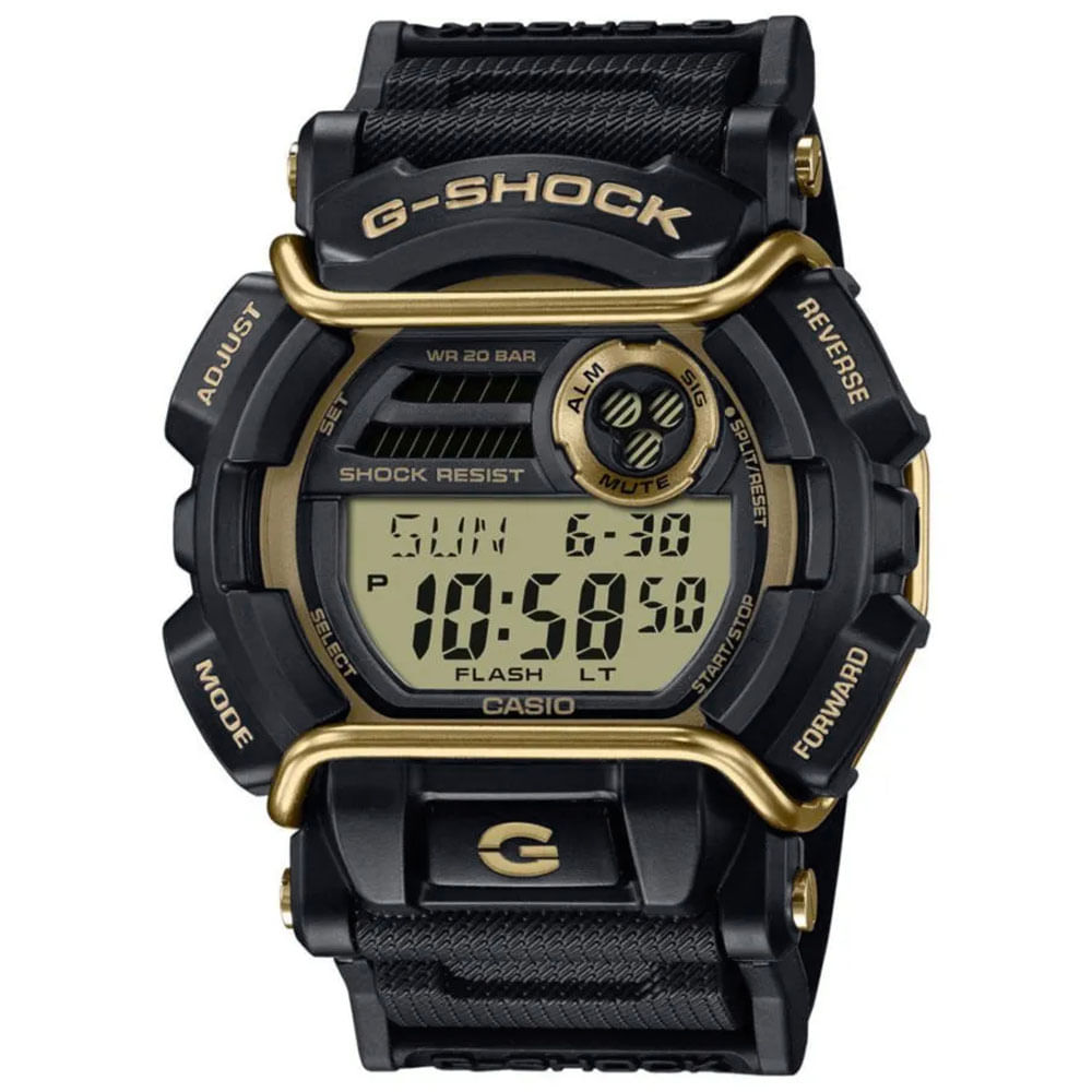 Reloj Casio G-Shock GD-400GB-1B2 Digital Luz fondo Resina Negro Acero Dorado