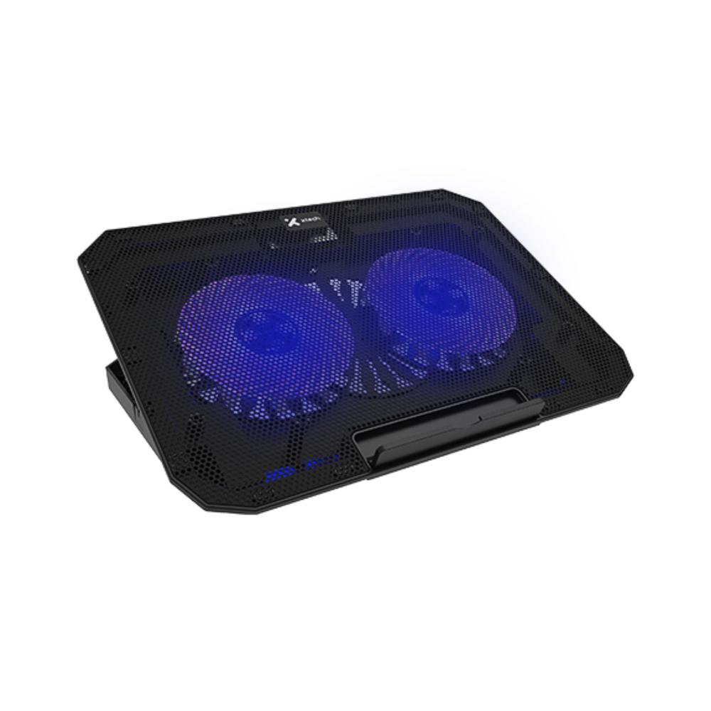 Base Ventilador para Laptop Cooler Pad XTech XTA-156. 2 Ventiladores y 7 Niveles de Inclinación