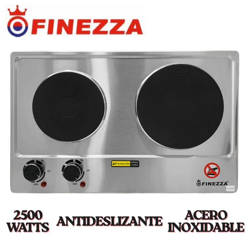 Cocina eléctrica Finezza FZ-320H2CE 2 hornillas Acero inox