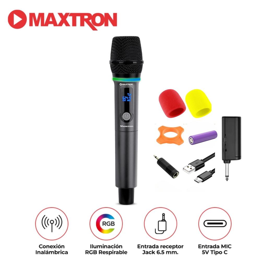 Micrófono Inalámbrico Recargable Maxtron MX 768WL Showman Wifi 2.4