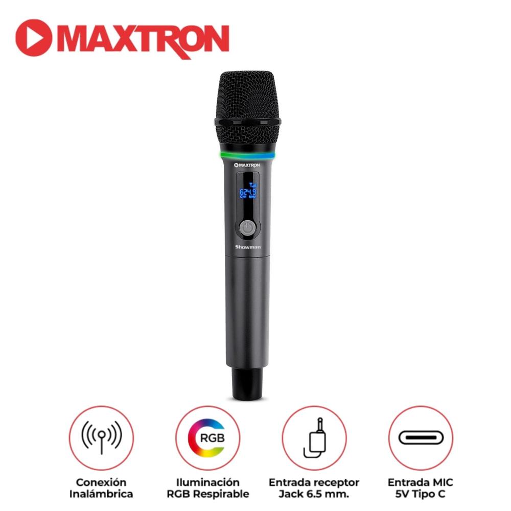 Micrófono Inalámbrico Recargable Maxtron MX 768WL Showman