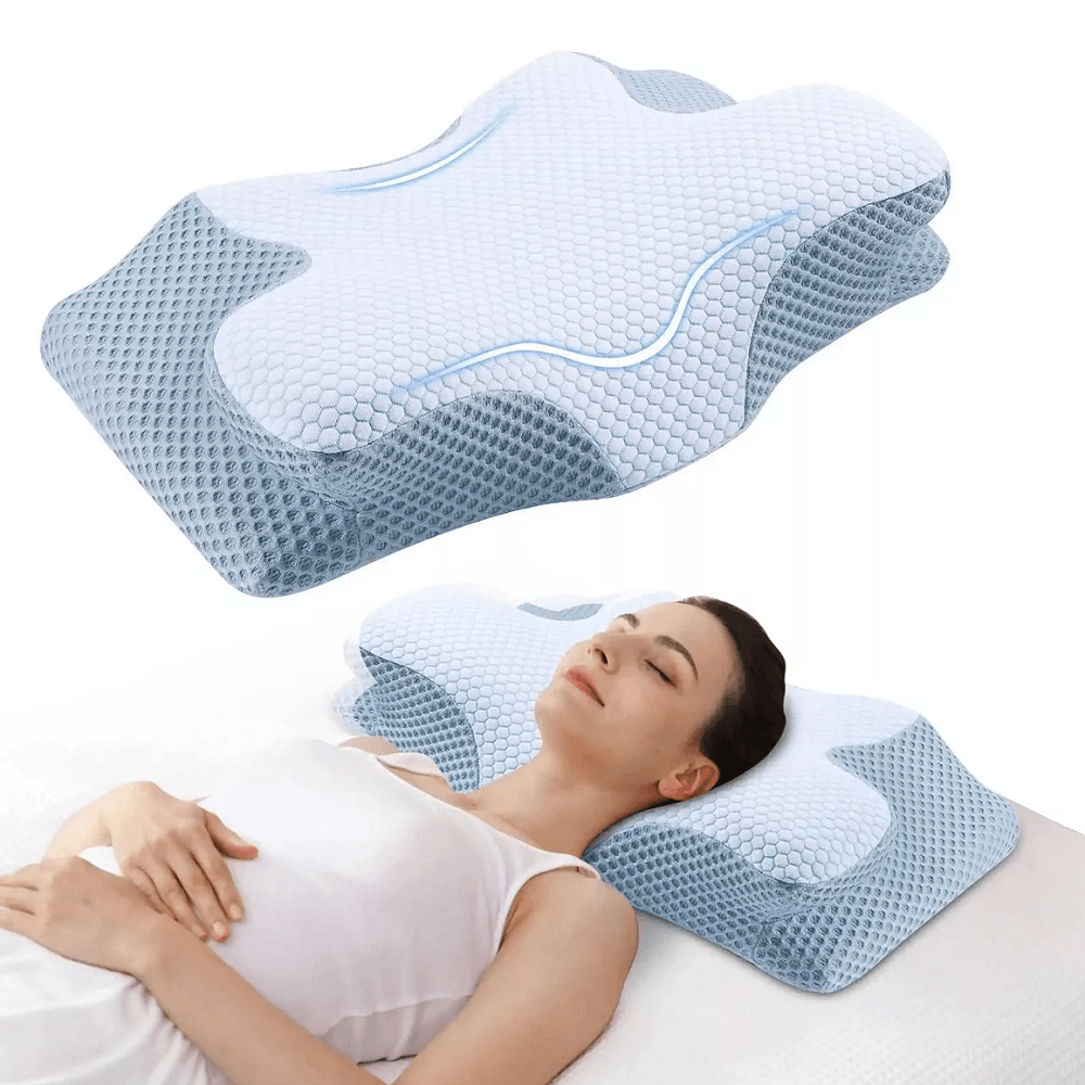 Almohada Ortopedica Gel Espuma Viscoelastica con Funda Tela Lavable
