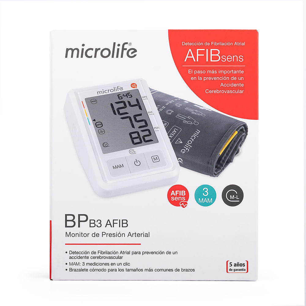 Tensiómetro Digital De Brazo Microlife BP B3 Afib