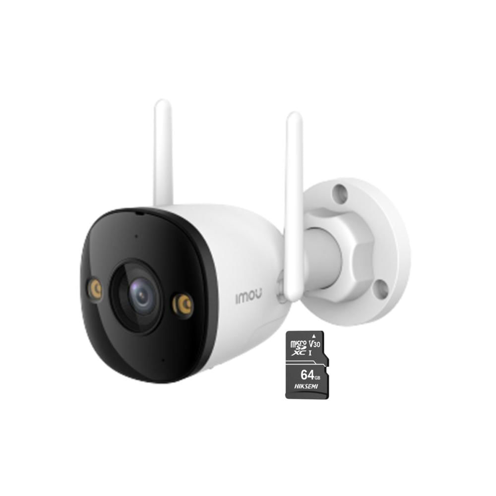 Cámara seguridad WiFi IMOU Bullet 3 5MP 3K + Micro SD 64GB IP67 exterior visión nocturna color
