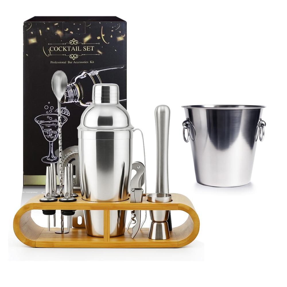 Set de Bar Pro Deluxe de Acero Inoxidable x 12 Pzas. con Hielera Nro.14