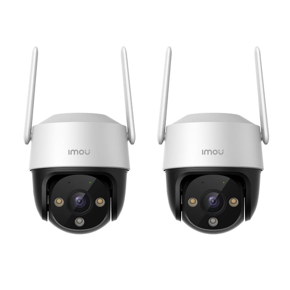 Kit de 2 Cámara Seguridad IMOU Crusier SE+ 2K 3MP 360° Exterior Visión Noche Luz Disuasiva