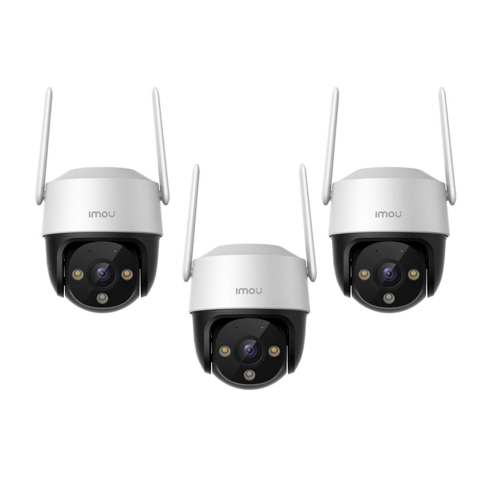 Kit de 3 Cámara Seguridad IMOU Crusier SE+ 2K 3MP 360° Exterior Visión Noche Luz Disuasiva