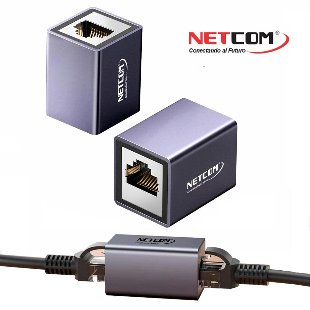 Union Empalme Rj45 Extiende Cat 8 40Gbps Red Union Empalme Rj45 Extiende Cat 8 40Gbps Red