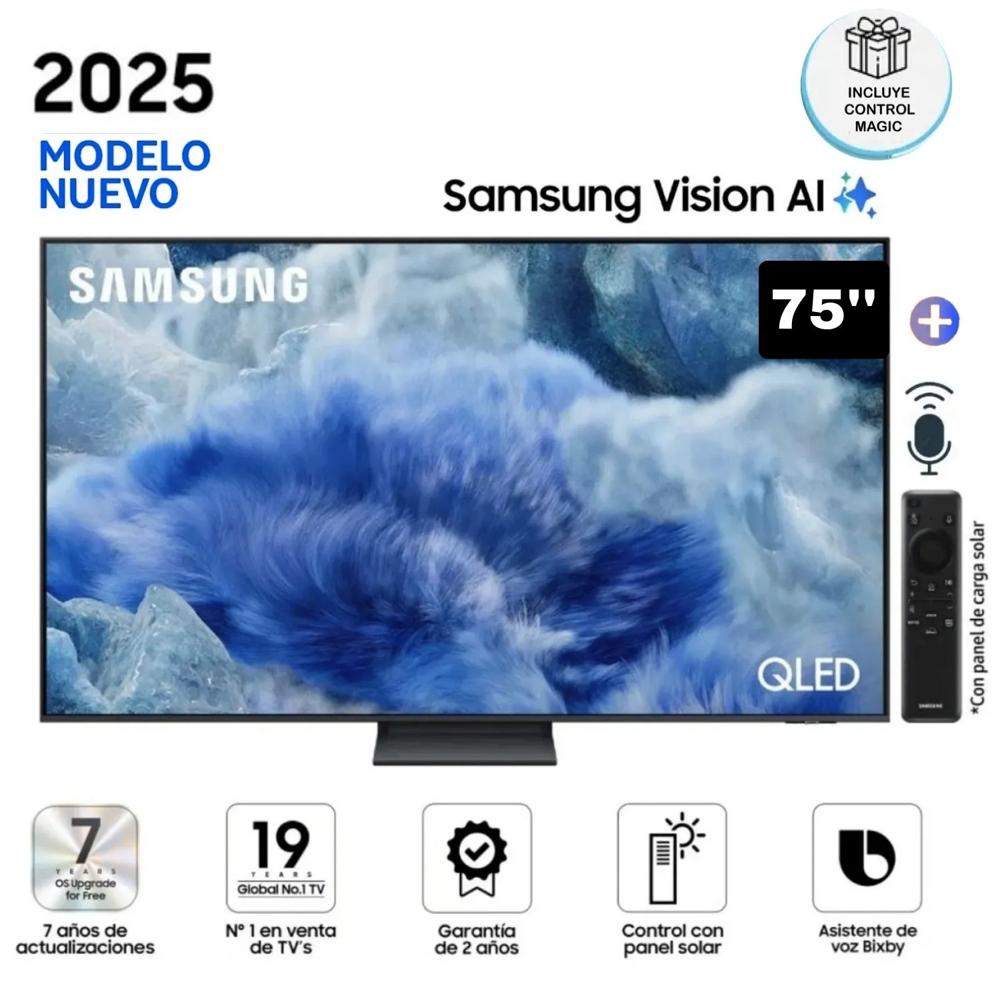 TELEVISOR SAMSUNG QLED 75 QN75Q8FAAG UHD 4K VISION AI 2025