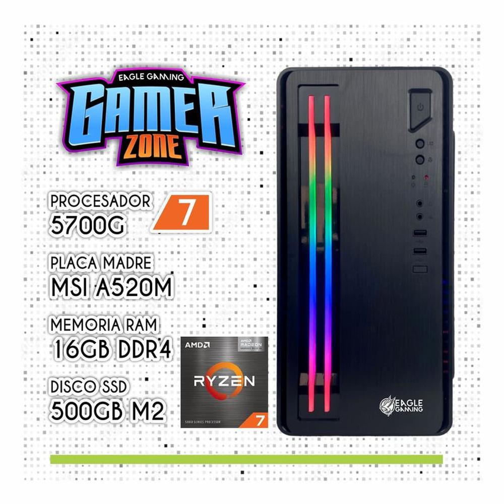 COMPUTADORA PC RYZEN 7 5700G -RAM 16GB - SSD 5000GB -PLACA A 520 COMPUTADORA PC RYZEN 7 5700G -RAM 16GB - SSD 5000GB -PLACA A 520