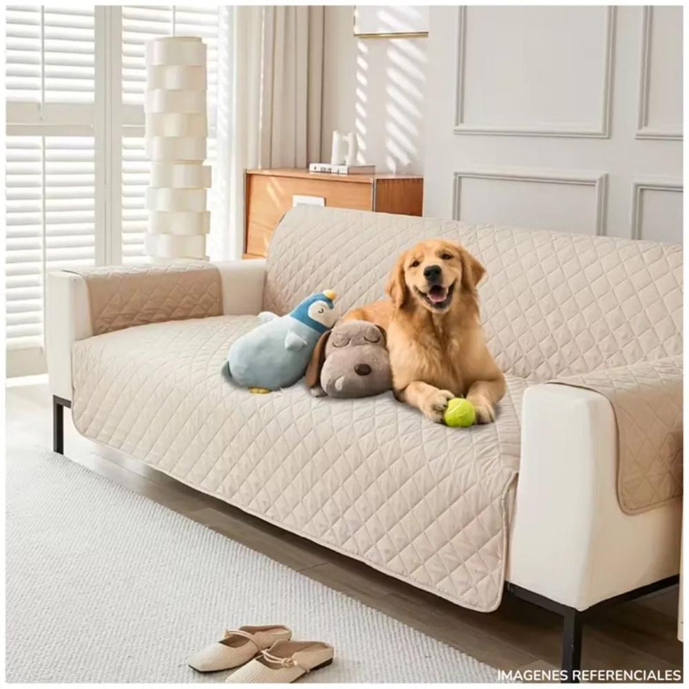 Cobertor Protector de Sofá Reversible de 2 Cuerpo Hueso