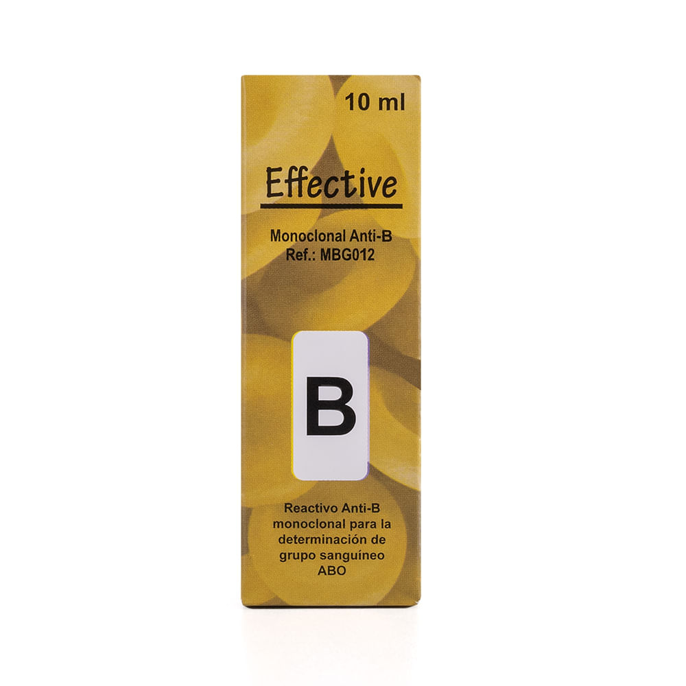 Reactivo Monoclonal Anti B Effective De 10 Ml