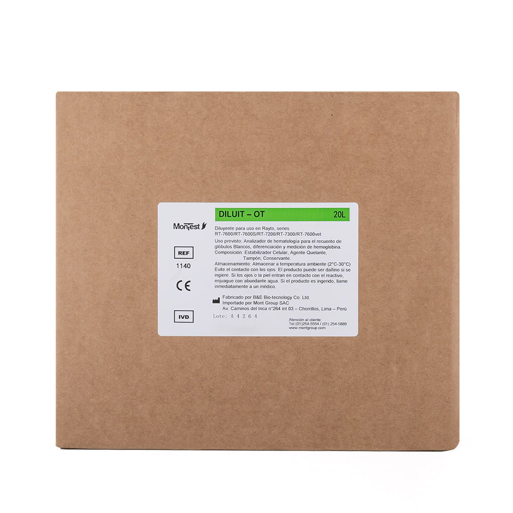 Diluyente Para Hematología Diluit Ot Montest De 20 Lt