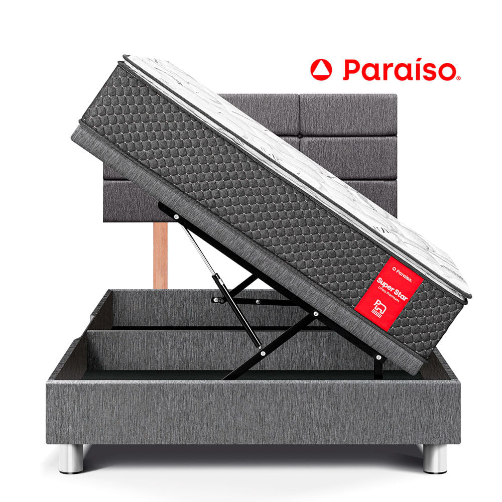 Dormitorio Boxet Blocks Super Star 1.5 Plazas Gris