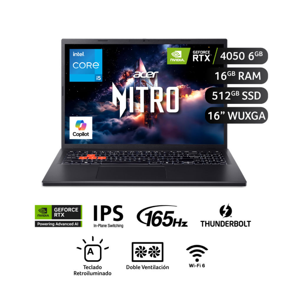 Laptop Acer NL16-71G-57ED I5-13420H 16GB 512GB RTX4050